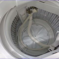 【￥12000-】ヤマダ 全自動洗濯機 YWM-T50H1 5kg 2021年製の画像