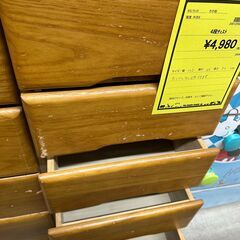 ジモティ来店特価!!　4段チェスト　ブラウン　　J-2505170の画像