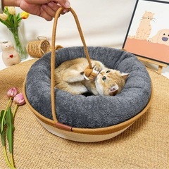 未使用品⭐️ ペットベット 犬 いぬ イヌ 猫 ねこ ネコ クッション ふわふわ ハウスの画像