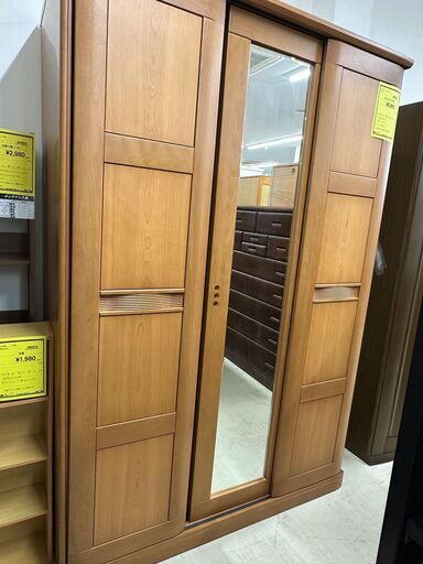 ジモティ来店特価!!　ワードローブ　ナチュラル　　J-2505174