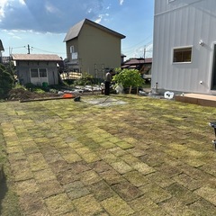天然高麗芝貼り致します。