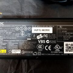 NEC ノートPC用　ACアダプター 19V 3.16A (シリアルNo,6902283DE)の画像
