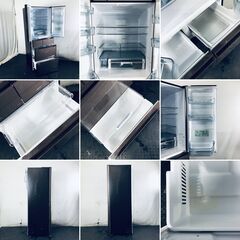 ID:rg220506 【自社配送エリア内限定】日立 HITACHI 冷蔵庫 ファミリー 中古 2018年製 6ドア 475L グレイッシュブラウン ファン式 観音開き R-XG48J(XH)  【リユース品：状態C】【送料無料】【設置費用無料】の画像