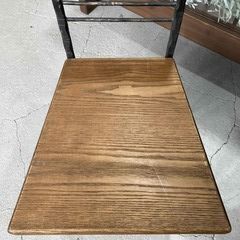 B29★家風 KAFU★②チェア 1人掛け イス アイアン＋木 作家作品 鍛鉄 新品定価約4万円 スタイリッシュ オシャレの画像