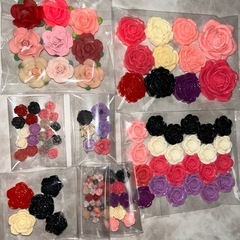 凸デコパーツ凸薔薇 バラ 