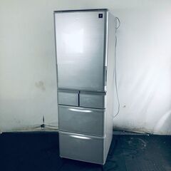 ID:rg220611 【自社配送エリア内限定】シャープ SHARP 冷蔵庫 ファミリー 中古 2018年製 5ドア 412L シルバー ファン式 両方開き SJ-W412D-S  【リユース品：状態C】【送料無料】【設置費用無料】