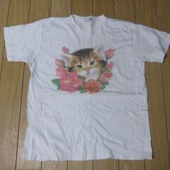 薔薇と子猫Ｔシャツ　