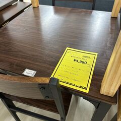 ジモティ来店特価!!　2人ダイニングセット　ブラウン　　J-25...