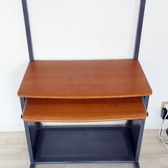 パソコンデスク（PCデスク ）ブラウン　引出しタイプ　サイズ：約...