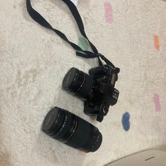 一眼レフフイルムカメラと望遠レンズ
