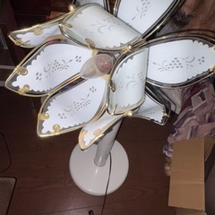 GY0529 照明スタンド　フロアライト　硝子製　通電確認済みの画像