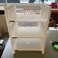 K2505-580 プラスチック棚 ホワイト キズ汚れあり