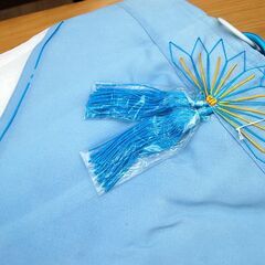 吊り下げタイプ 蚊帳 麻混 240×290×高さ200cm ホワイト×ブルー 夏 虫よけ モスキートネット  札幌市 清田区 平岡の画像