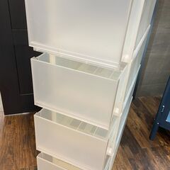 無印用品 クリア収納ケース ４つセット 衣装ケース 引き出しタイプの画像