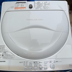 美品2015年製TOSHIBA 4.2キロ洗濯機 