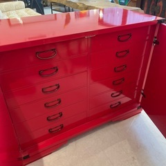 朱塗チェスト　和家具　超美品の画像