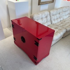 朱塗チェスト　和家具　超美品の画像