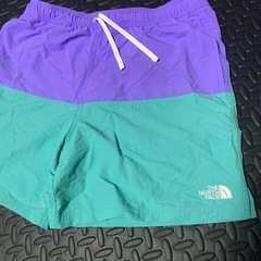 THE NORTH FACE ショートパンツ 紫/ターコイズ　XLの画像