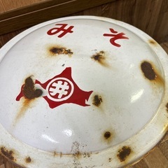 ホーロー　味噌缶　傷あり　レトロの画像