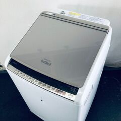 ID:sg219419 日立 HITACHI 洗濯機 ファミリー 中古 2019年製 全自動洗濯機 10.0kg/5.5kg シャンパン 乾燥機能付き BW-DV100E(N)  【リユース品：状態C】【送料無料】【設置費用無料】