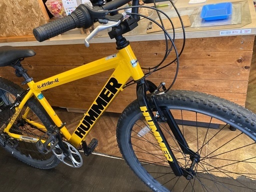 【HUMMERチェーン・フロントシフトレバー新品！】29インチMTB 3×6速　イエロー