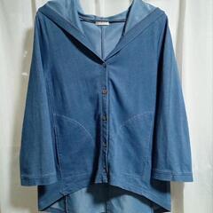 【美品】デニム調パーカージャケット