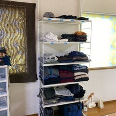 可動棚　収納ラック　天井つっぱり型