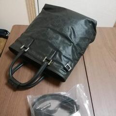 GUCCI　グッチ　GGロゴ 2way ショルダー付き　トートバッグ