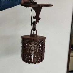 ペンダントライト　アンティーク調　木製　照明器具
