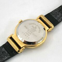 動作品 SANTA BARBARA POLO & RACQUET CULB クオーツ式腕時計 3針 ベルト劣化気味 25年5月電池交換 札幌市 清田区 平岡の画像