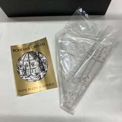 ☆値下げ☆H2505-843 BOHEMIA CRYSTAL 花瓶 付属品有り バラ売り不可 中古 現状お渡しの画像