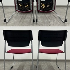 Eleck SC(エレック エスシー)シリーズ ミーティングチェア 椅子 事務所 スタッキング 2個セット ITOKI　多目的チェアの画像