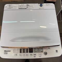 ２ヶ月のみ使用　洗濯機　５.５kg ハイセンス　HW-55E2W　2024年の画像