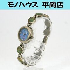 動作品 KRONE クオーツ式腕時計 3針 モザイクオパール柄 ...