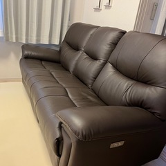 新品 電動リクライニングソファー