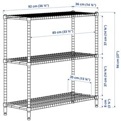 IKEA OMAR スチールシェルフの画像