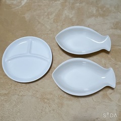 食器 お魚型 仕切りプレートの画像
