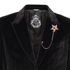 DOLCE & GABBANA ロゴ付きゴールドチェーン星型ブローチの画像