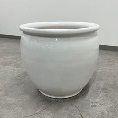 大型 植木鉢 植木鉢カバー 陶器 白 高さ36cm