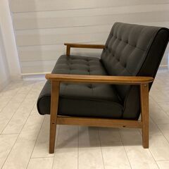 【美品】お洒落な黒いソファの画像