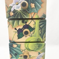 木製の小物入れ引出し ハンドメイド トールペイントの画像