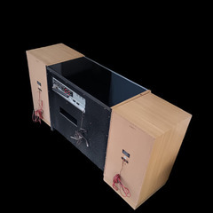 ●(中古)昭和レトロ TRIO トリオ KR-2400Ⅱ ステレオレシーバー ステレオアンプ スピーカー付の画像