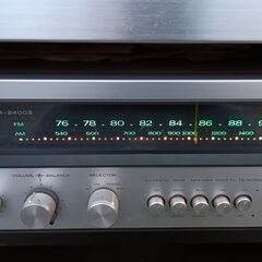 ●(中古)昭和レトロ TRIO トリオ KR-2400Ⅱ ステレオレシーバー ステレオアンプ スピーカー付の画像