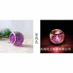  ④アロマキャンドル　容器　ガラス　小物入れ　LEDライト付きの画像