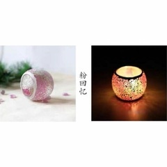  ⑥アロマキャンドル　容器　ガラス　小物入れ　LEDライト付きの画像