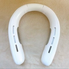 【未使用】ネックファン 瞬間冷却プレート 軽量 ホワイト 10000mAh 熱中症対策の画像
