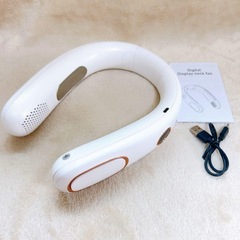 【未使用】ネックファン 瞬間冷却プレート 軽量 ホワイト 100...