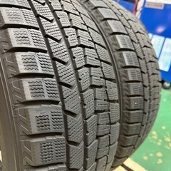 社外16インチ 4本 6.5J＋48 PCD100 ダンロップスタッドレスタイヤ付 バリ溝 205/55R16 プリウス 86 インプレッサなど ホイールナット付きの画像