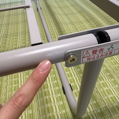 【引き取り】タンスのゲン　折りたたみ パイプベッド　グレーの画像