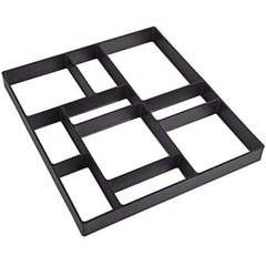 ガーデニングモールド コンクリート モルタル用 型枠 格子柄 DIY セルフビルド 舗装 歩道 石畳 敷石 (施工の早い4個セット)の画像